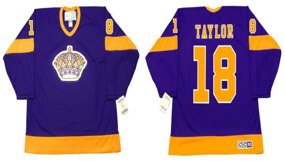 2019 Men Los Angeles Kings 18 Taylor Purple CCM NHL jerseys